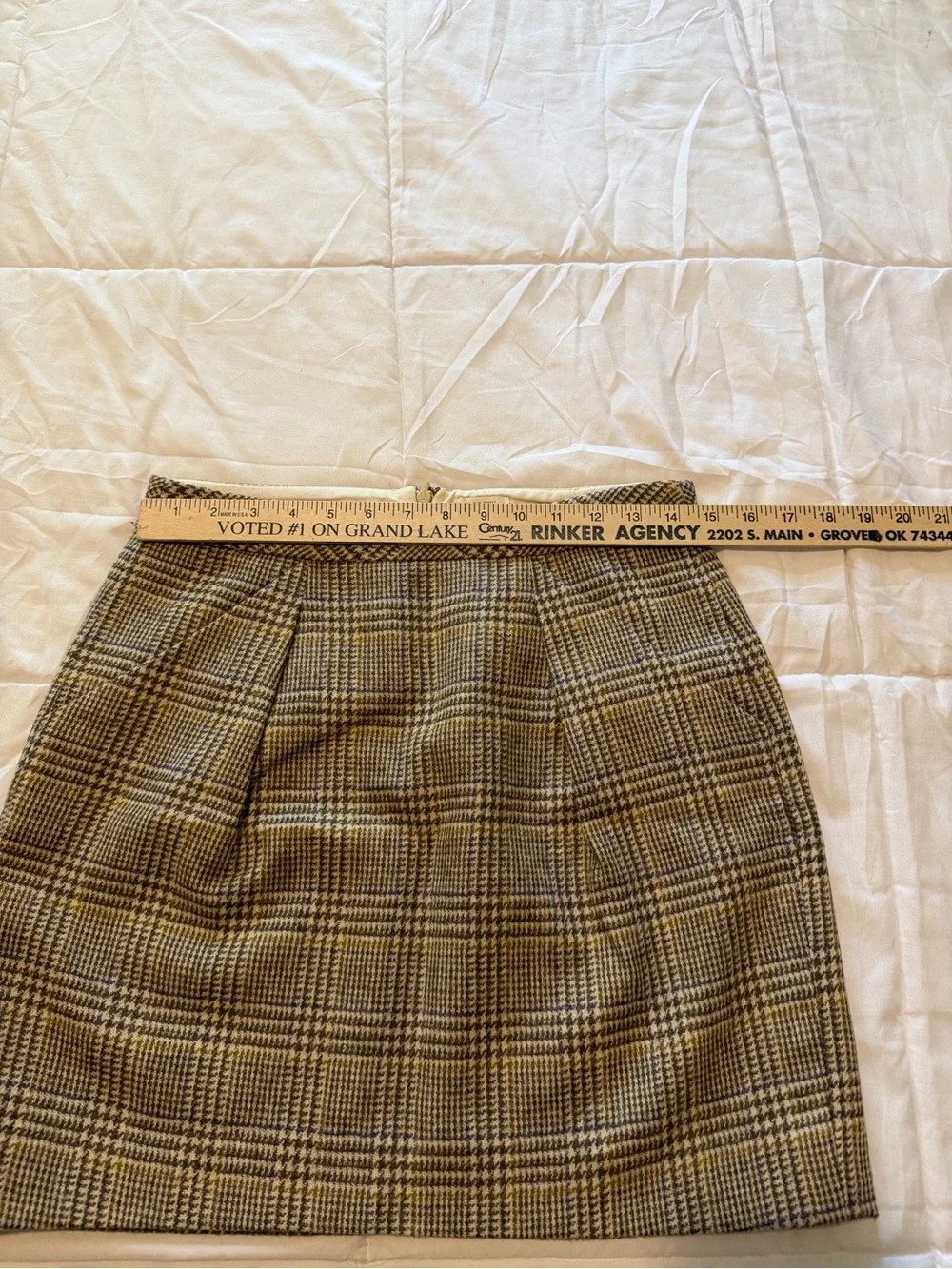J. Crew Plaid Mini Skirt in Brown and Black